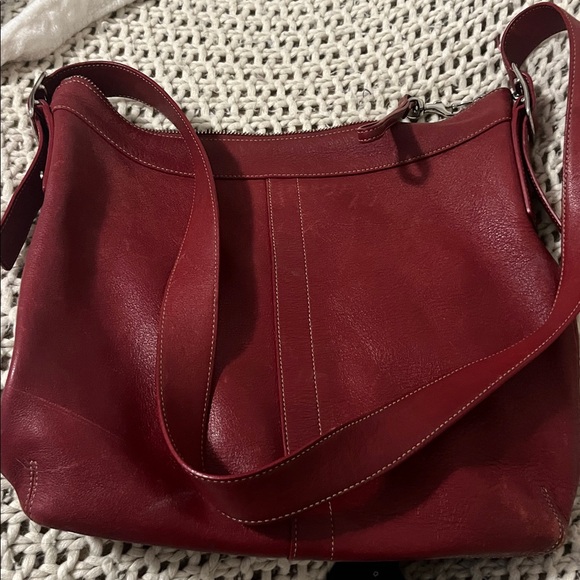 Coach Leather Red Crossbody Bag Y2K - Picture 2 of 4